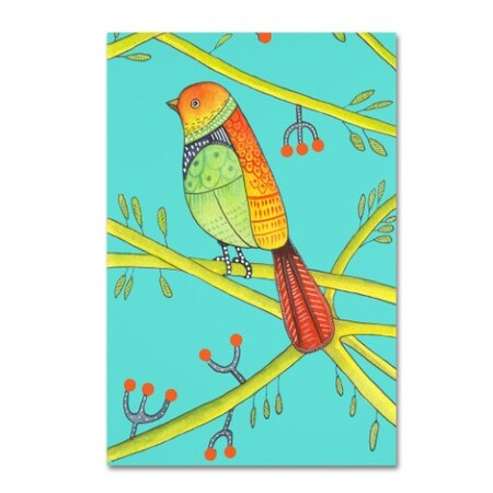 Trademark Fine Art Michelle Campbell 'Bird Design 4' Canvas Art, 22x32 ALI10872-C2232GG